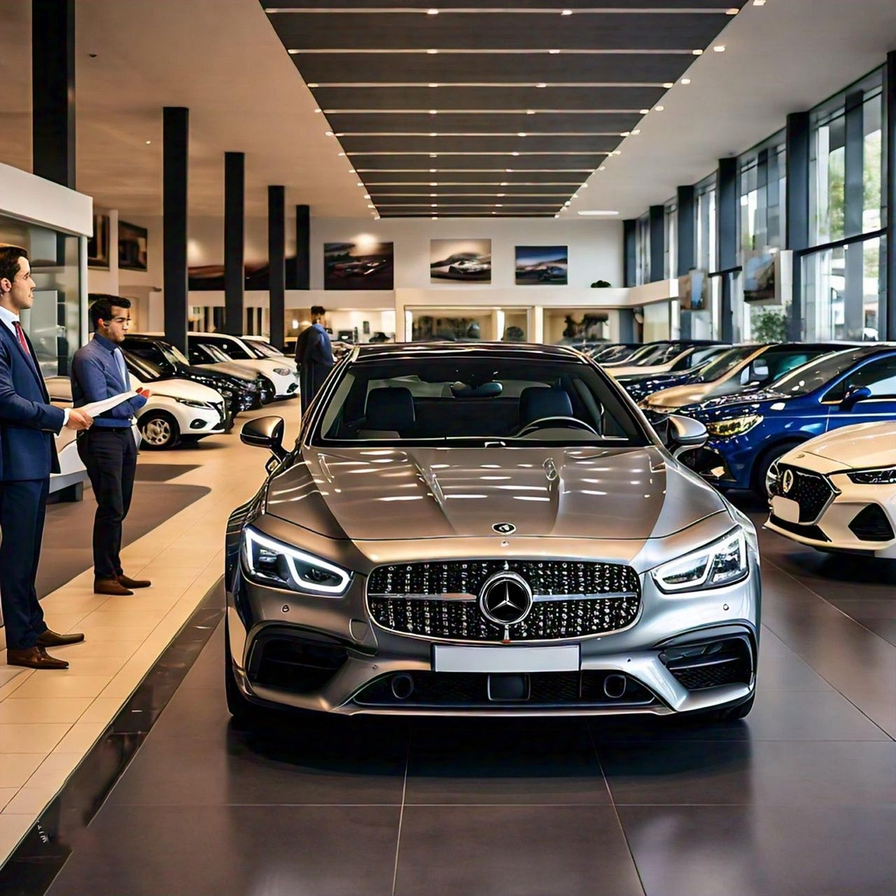 luxury car showroom